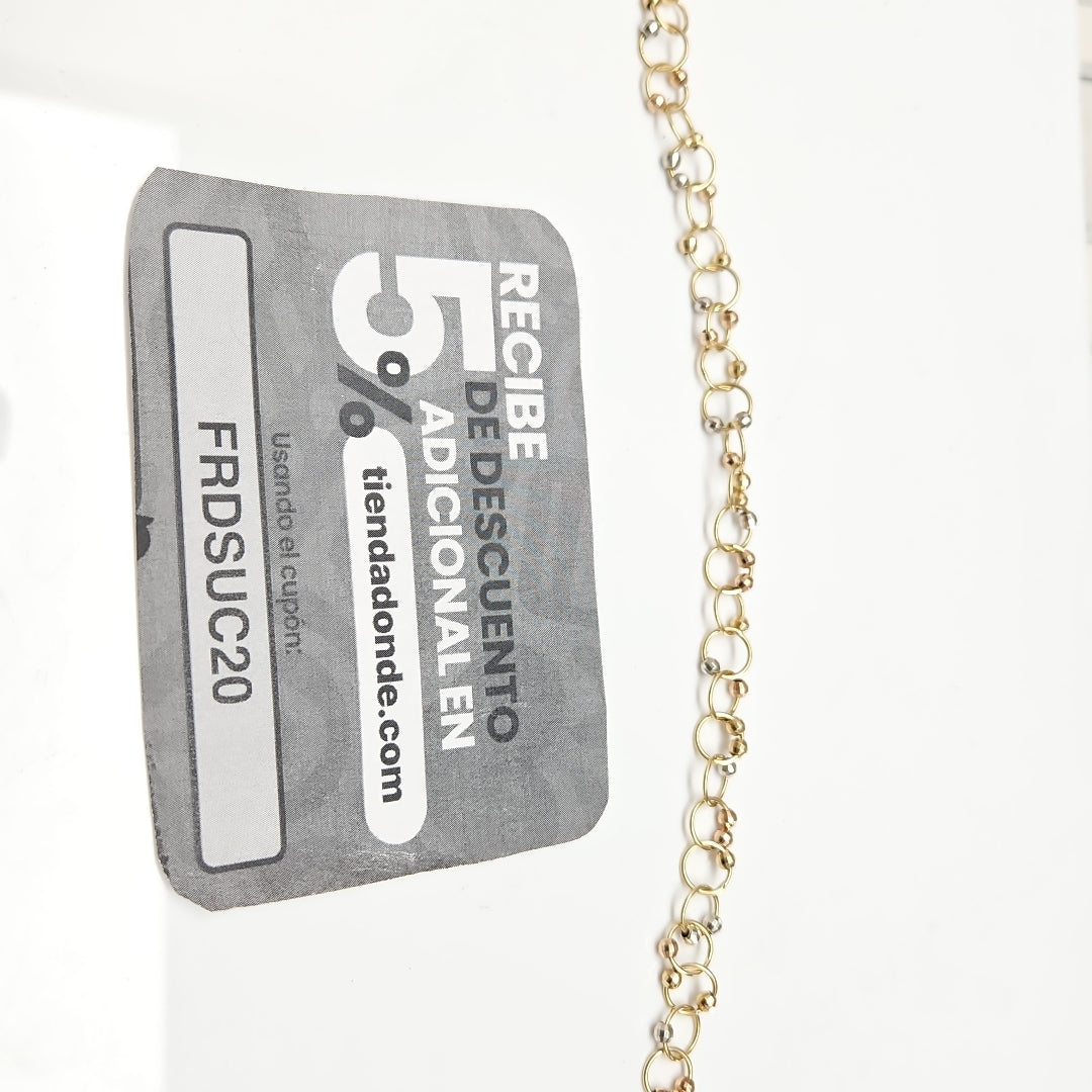 PULSERA ORO COMBINADO 14 K 6,80 GRMS (SEMINUEVO)
