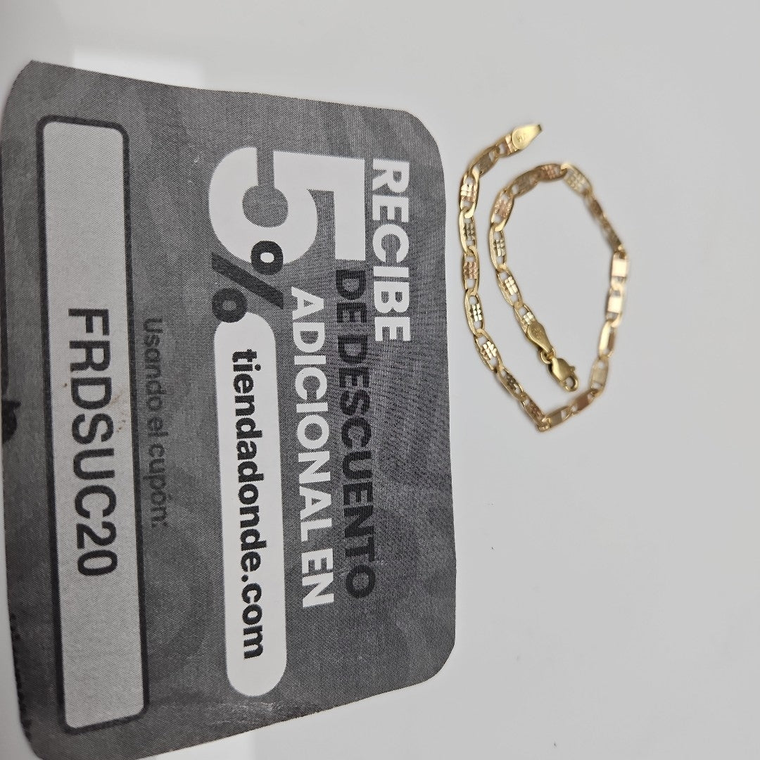 PULSERA ORO COMBINADO 14 K 3,10 GRMS (SEMINUEVO)