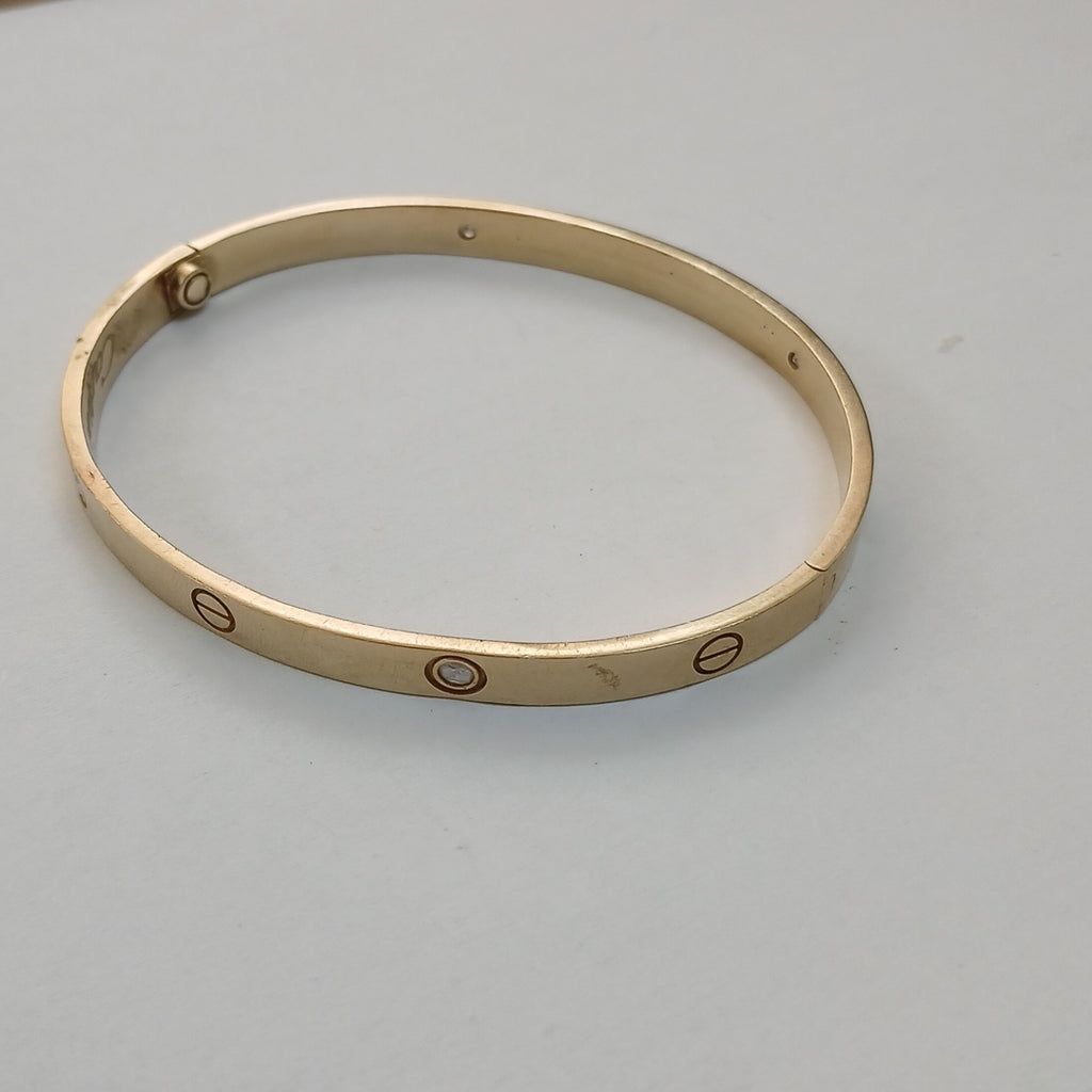 PULSERA RIGIDA ORO 10 K 26.2 GRMS (SEMINUEVO)