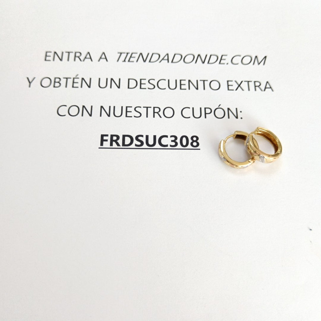 ARRACADAS PAR ORO, RODIADO 14 K 1.8 GRMS (SEMINUEVO)