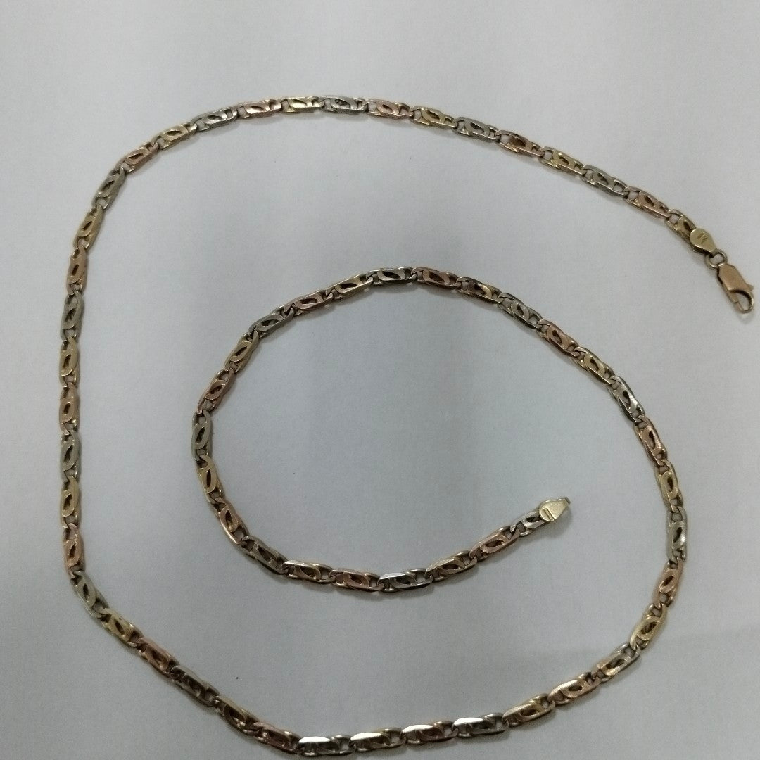 CADENA ORO COMBINADO 14 K 26.9 GRMS (SEMINUEVO)