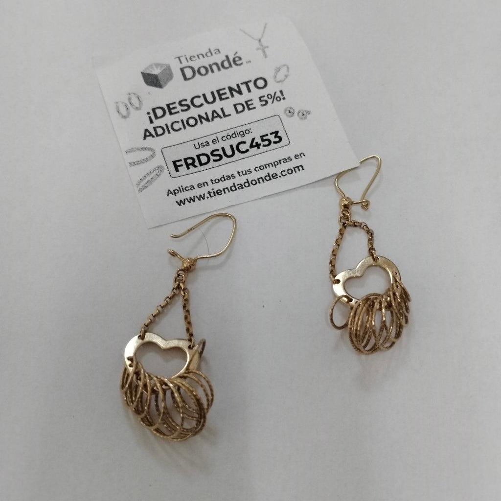 ARETES PAR ORO 14 K 4,60 GRMS (SEMINUEVO)