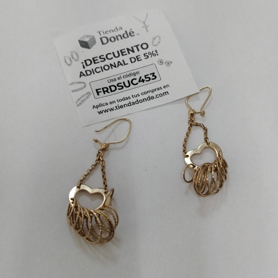 ARETES PAR ORO 14 K 4,60 GRMS (SEMINUEVO)