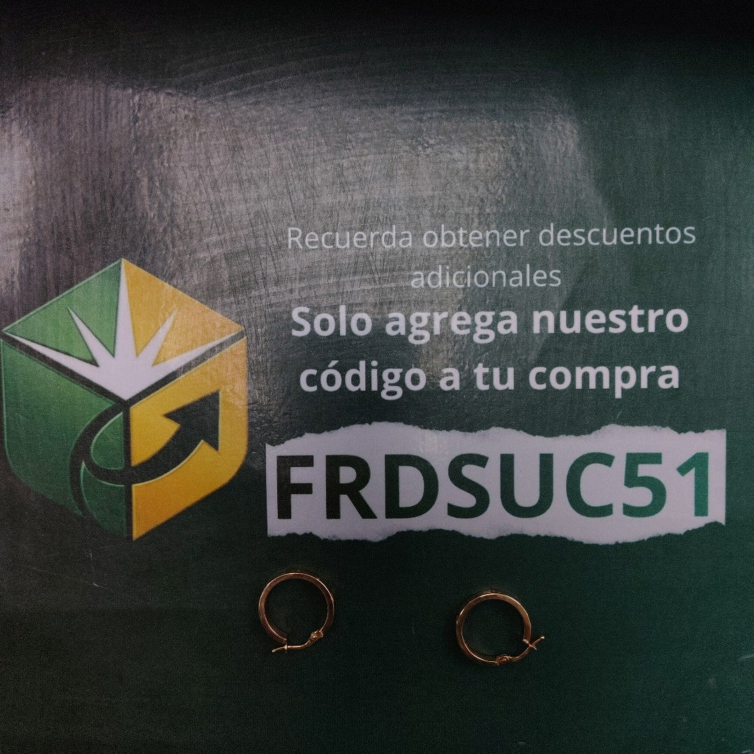 ARRACADAS PAR ORO 14 K 1.6 GRMS (SEMINUEVO)