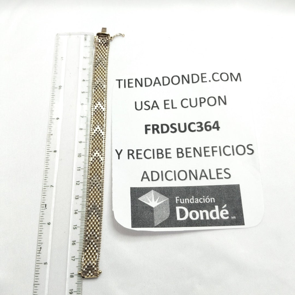 PULSERA ORO COMBINADO 10 K 18,70 GRMS (SEMINUEVO)