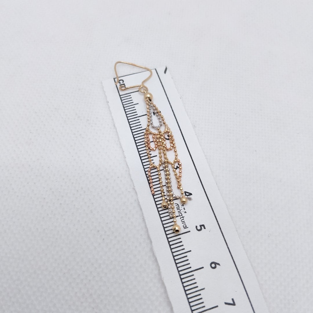 ARETES PAR ORO COMBINADO 14 K 2.3 GRMS (SEMINUEVO)
