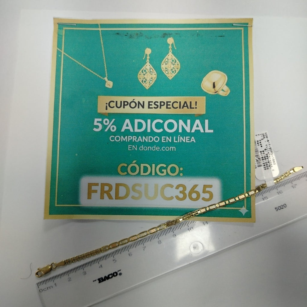 PULSERA ORO, ORO COMBINADO 14 K 3.8 GRMS (SEMINUEVO)
