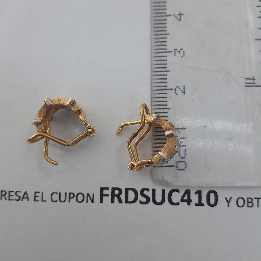ARETES PAR ORO 14 K 4.8 GRMS (SEMINUEVO)