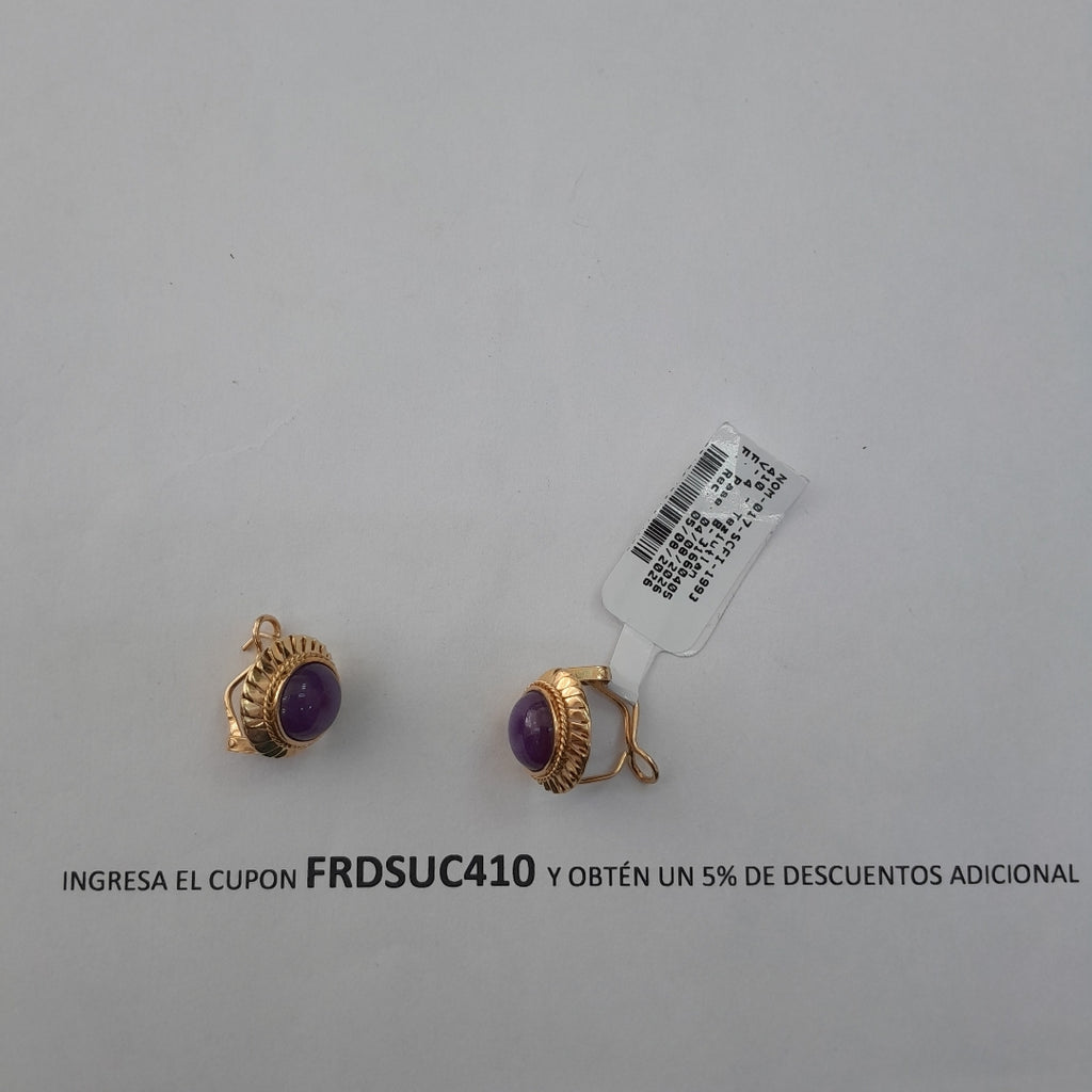 ARRACADAS PAR ORO 10 K 6.8 GRMS (SEMINUEVO)