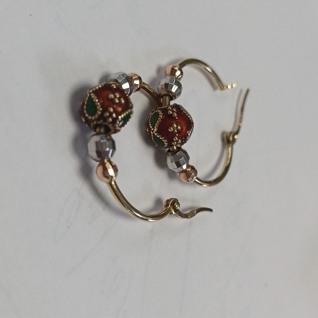 ARRACADAS PAR ORO 14 K 3.5 GRMS (SEMINUEVO)
