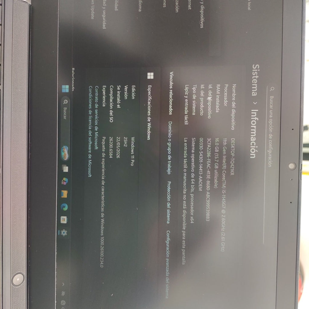 LAPTOP LENOVO THINKPAD T14 GEN 2 (2023) 512 GB SSD 16 GB RAM (SEMINUEVO)