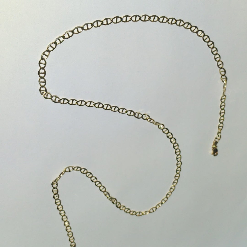 CADENAS TEJIDO MARINERA ORO 14K 55 CM 8.2 GR (NUEVO)