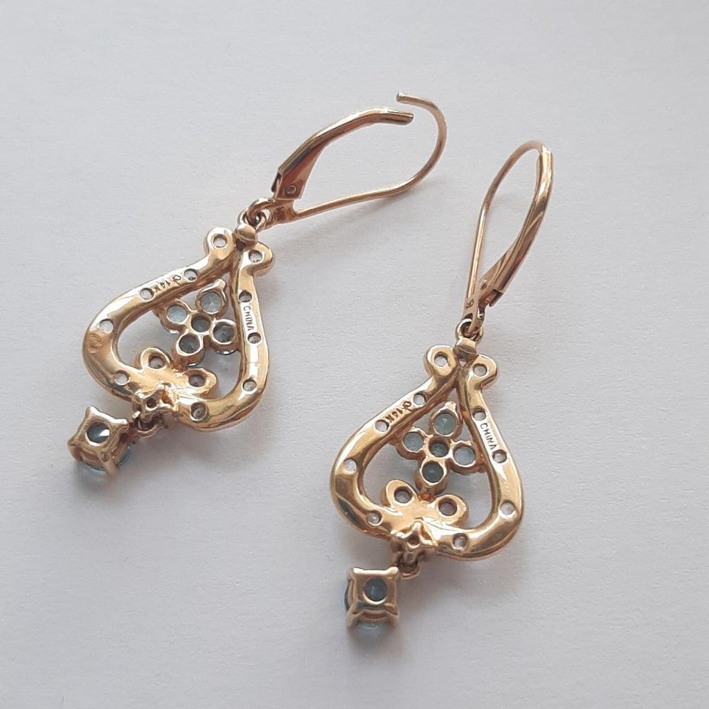 ARETES PAR ORO 14 K 4.6 GRMS (SEMINUEVO)