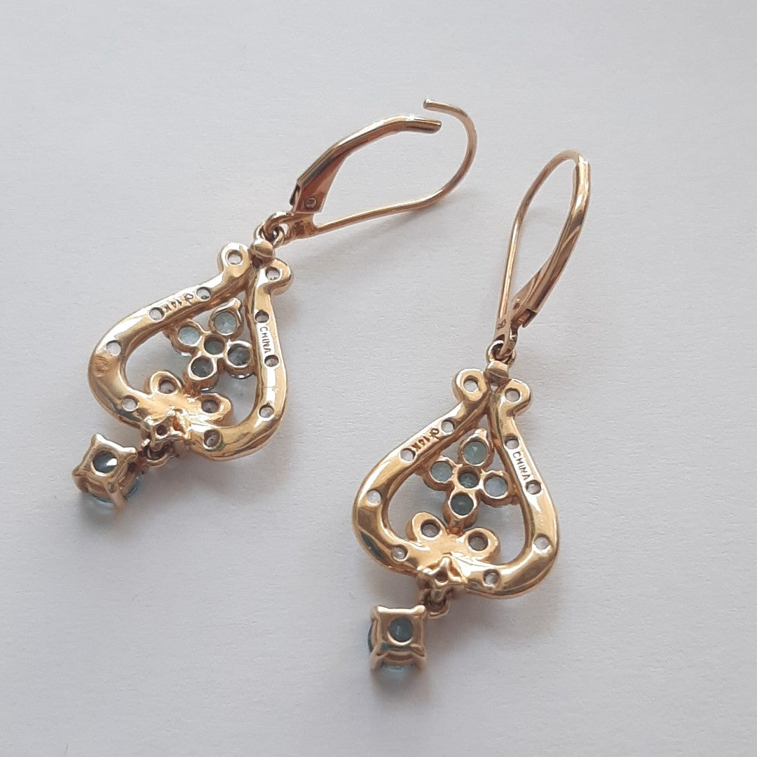 ARETES PAR ORO 14 K 4.6 GRMS (SEMINUEVO)
