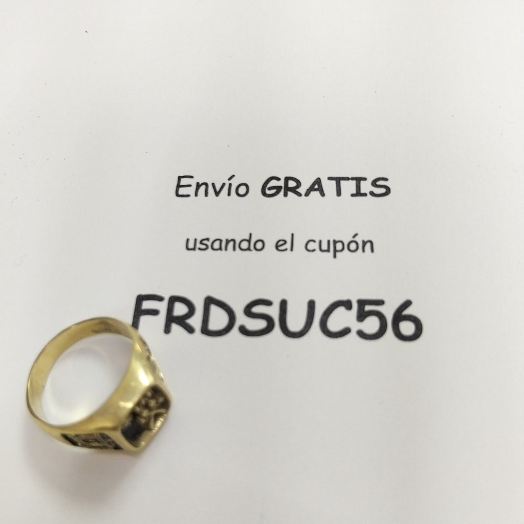 ANILLO DE GRADUACIÓN ORO 14 K 6,90 GRMS (SEMINUEVO)