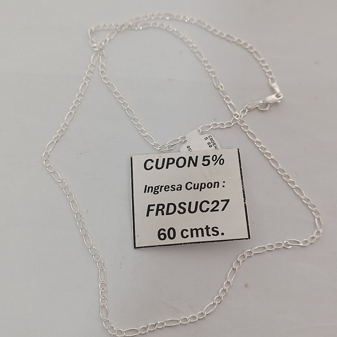 CADENA 3X1 PLATA .925 60 CM 4.72 GR (NUEVO)