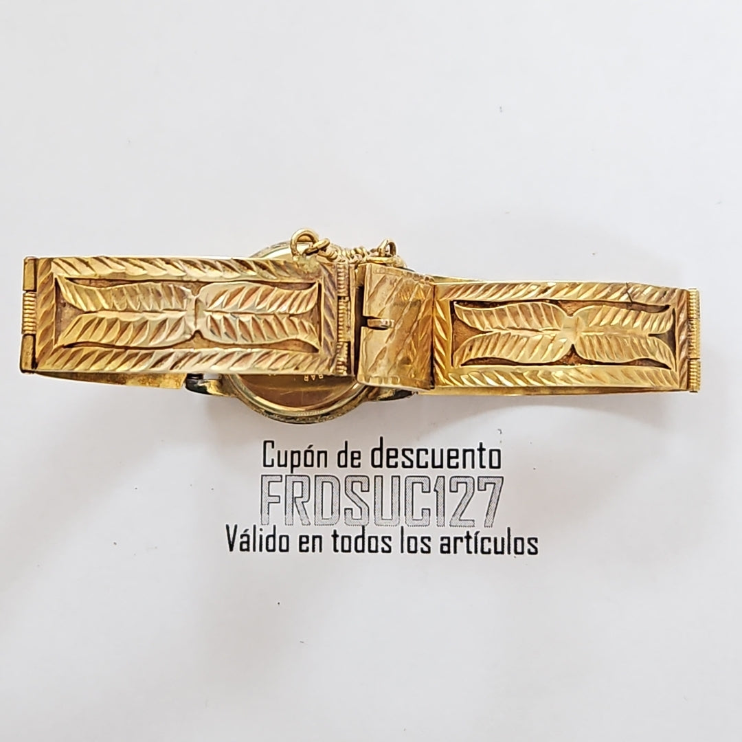 RELOJ CAJA ACERO PULSO ORO ORO 8 K 27.2 GRMS (SEMINUEVO)