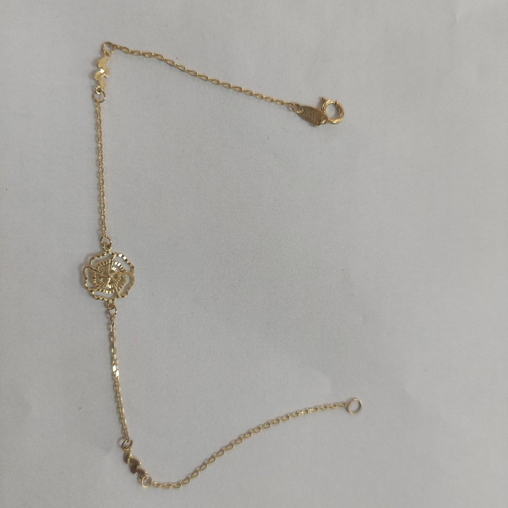 PULSERAS TEJIDO ESPECIAL C/DIJE ORO 10K 18 CM 0.8 GR (NUEVO)