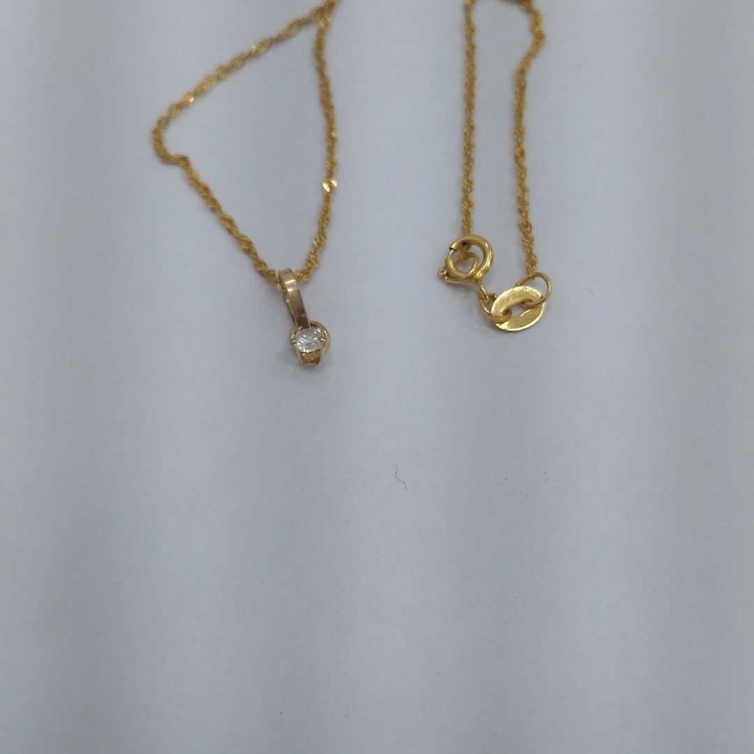 DIJE, GARGANTILLA ORO 10 K 1.2 GRMS (SEMINUEVO)