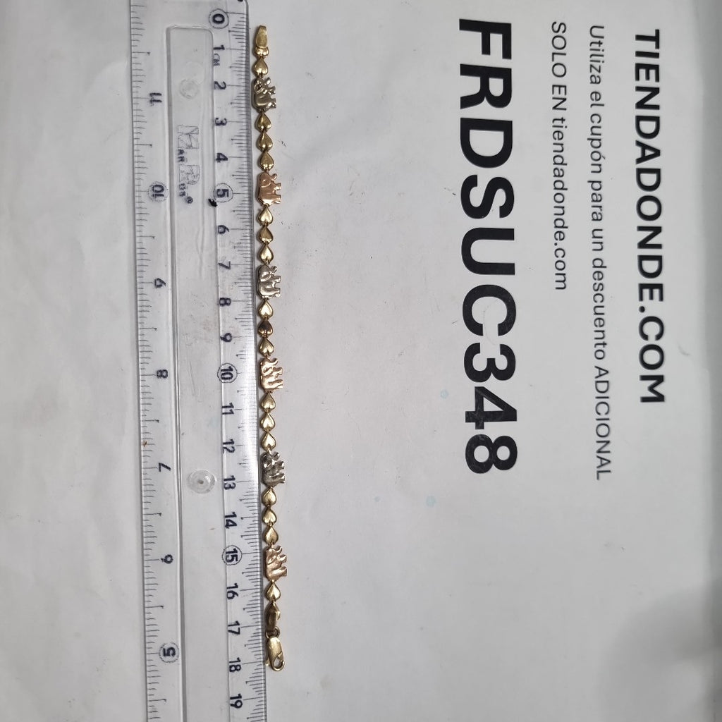 PULSERA ORO COMBINADO 14 K 6 GRMS (SEMINUEVO)