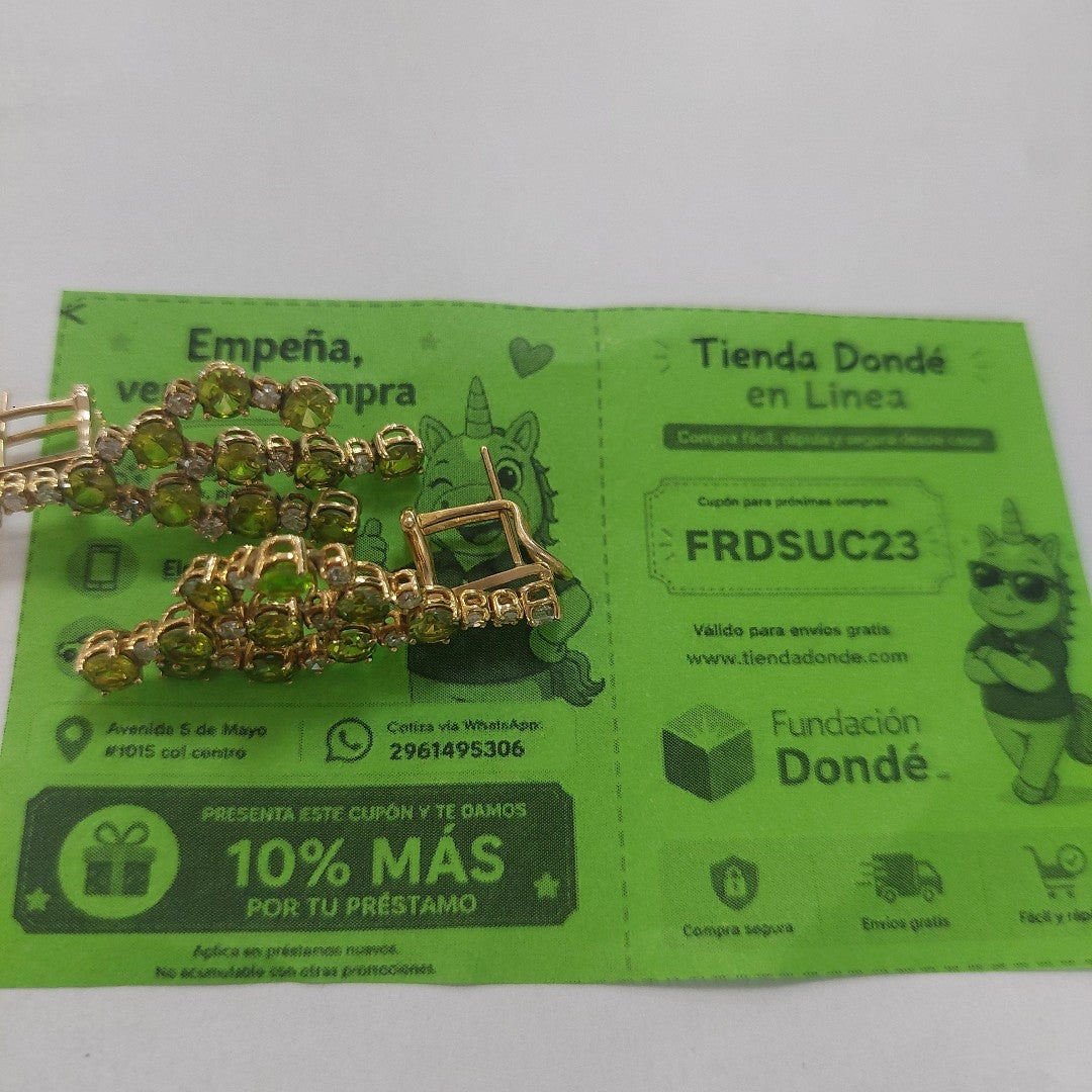 ARETES PAR ORO 14 K 9.9 GRMS (SEMINUEVO)