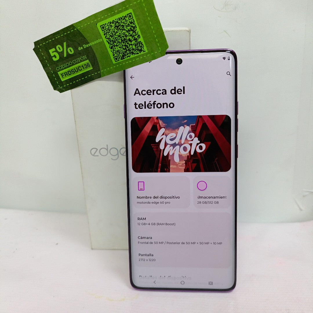 CELULAR MOTOROLA EDGE 60 PRO XT2507-1 (2025) 512 GB 12 GB RAM (SEMINUEVO)
