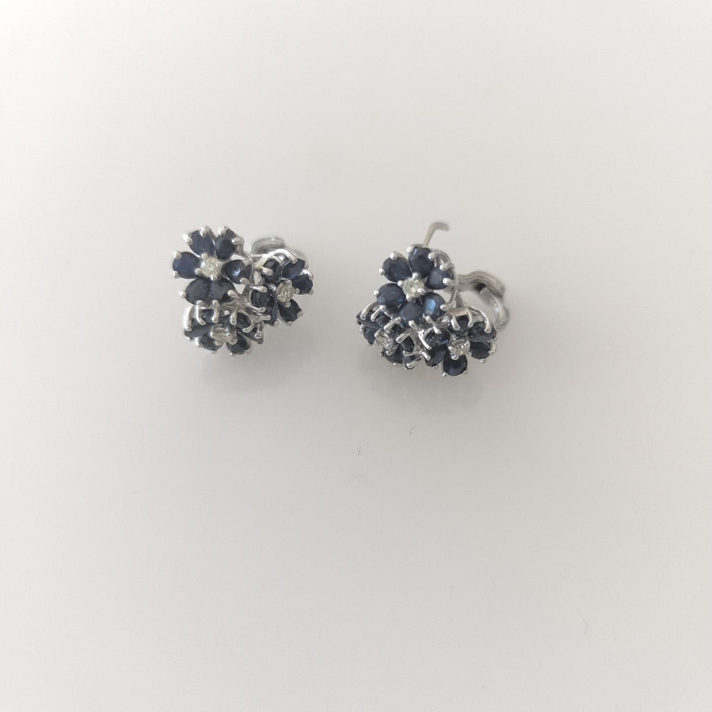 ARETES PAR ORO BLANCO 18 K 9,80 GRMS (SEMINUEVO)