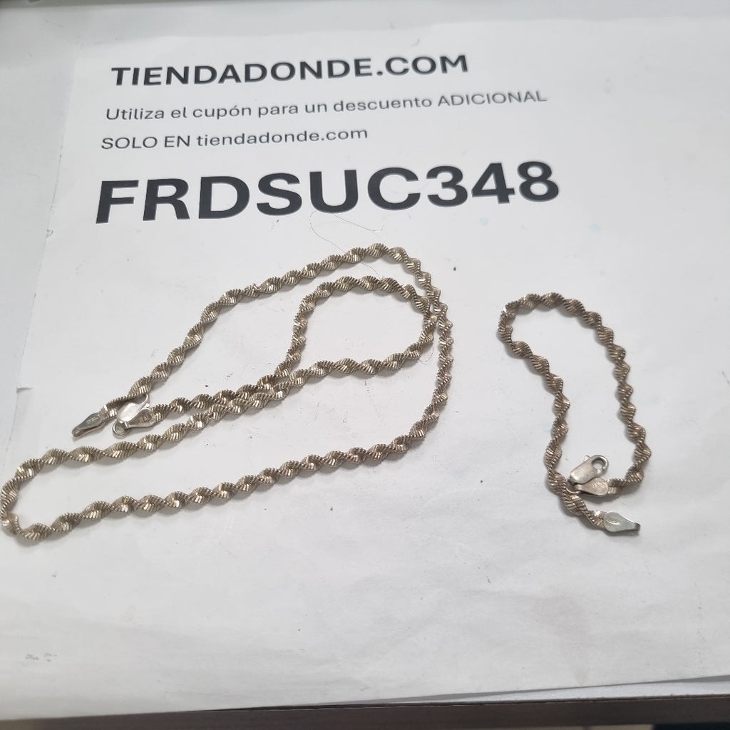GARGANTILLA,PULSERA PLATA 18,90 GRMS (SEMINUEVO)