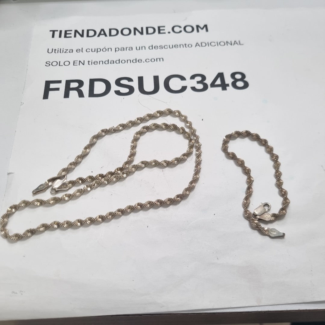 GARGANTILLA,PULSERA PLATA 18,90 GRMS (SEMINUEVO)
