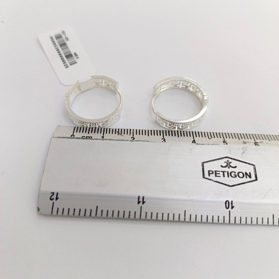 ARETES ARRACADAS GRECAS PLATA .925 4.13 GR (NUEVO)