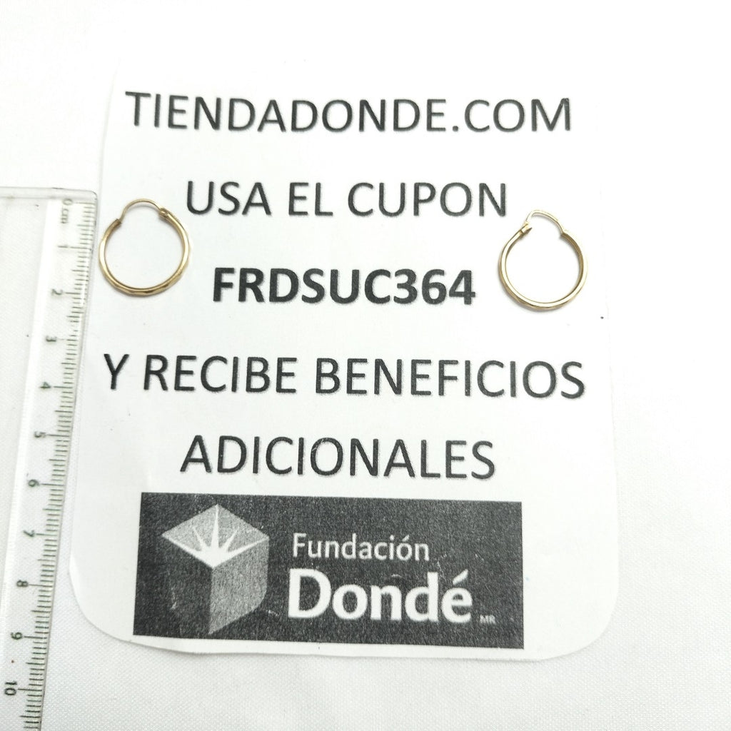 ARRACADAS PAR ORO 14 K 1,20 GRMS (SEMINUEVO)