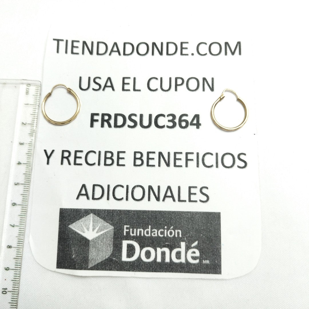 ARRACADAS PAR ORO 14 K 1,20 GRMS (SEMINUEVO)