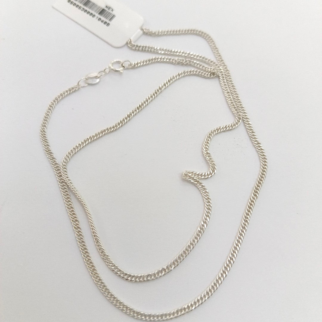 CADENA BARBADA PLATA .925 50 CM 4.12 GR (NUEVO)