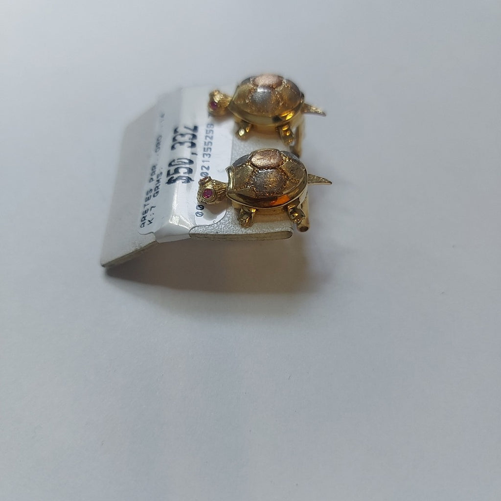 ARETES PAR ORO 14 K 7 GRMS (SEMINUEVO)