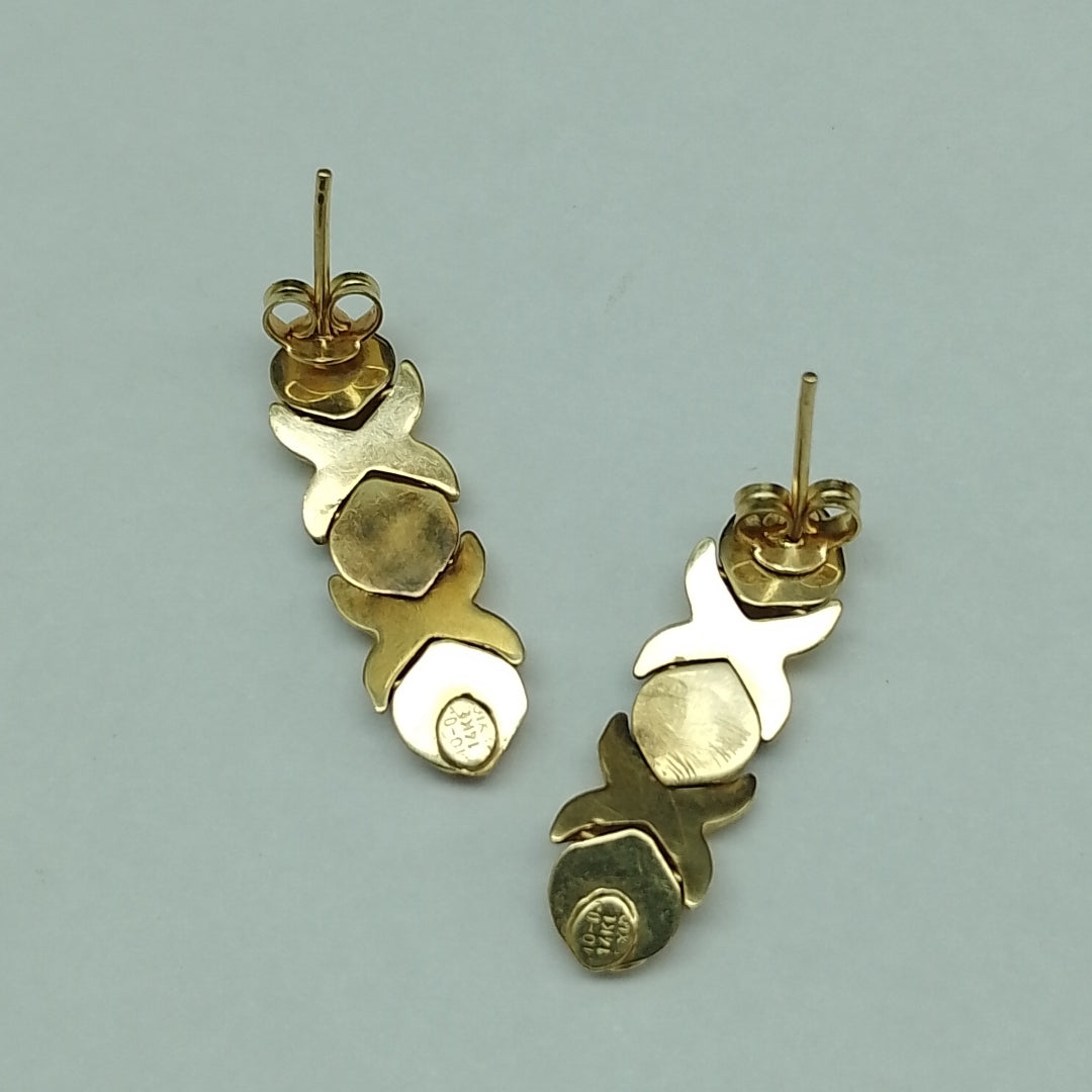 ARETES PAR ORO 14 K 3.8 GRMS (SEMINUEVO)
