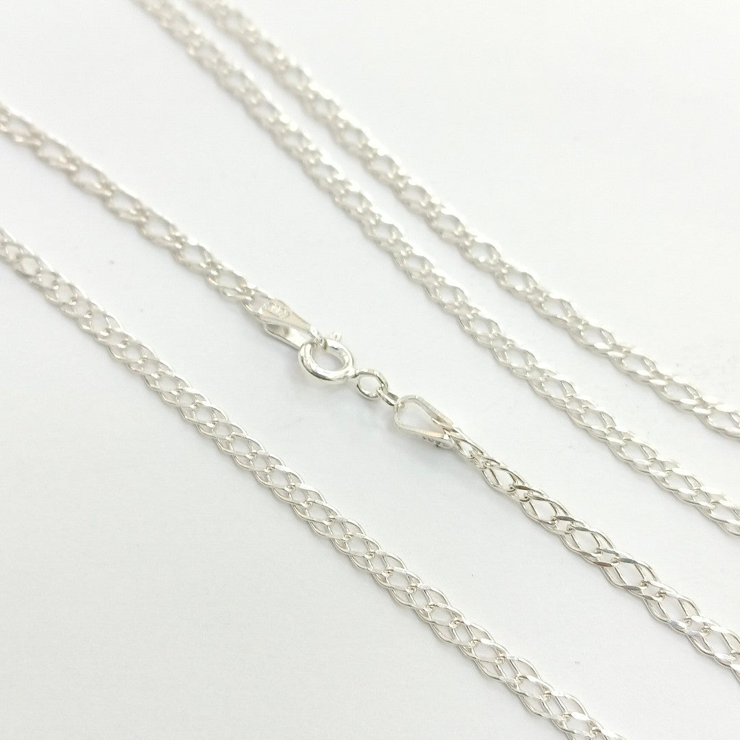 CADENA DOBLE ESLABON PLATA .925 55 CM 4.03 GR (NUEVO)