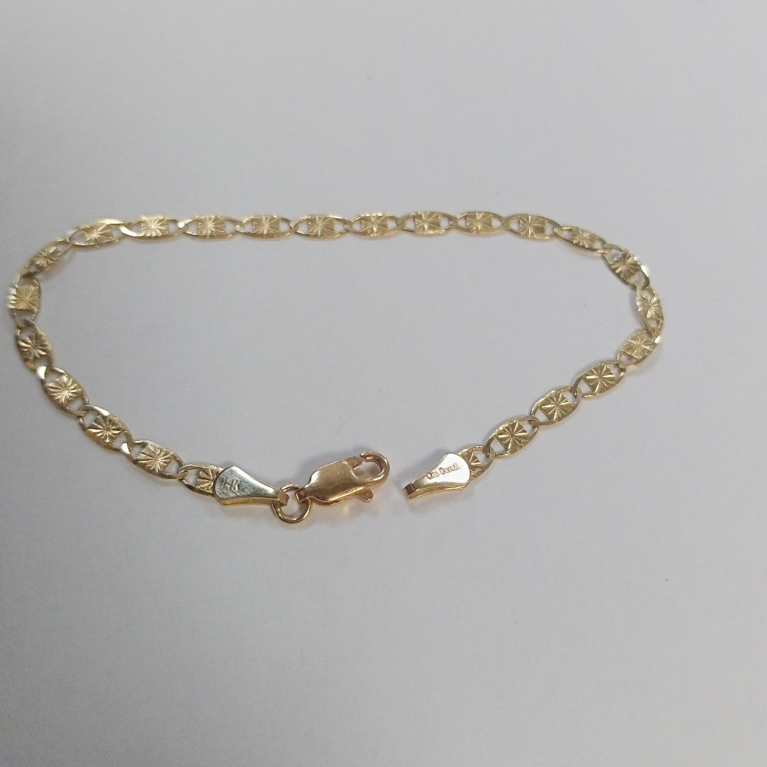 PULSERAS GUCHI ORO 14K 18 CM 2.9 GR (NUEVO)