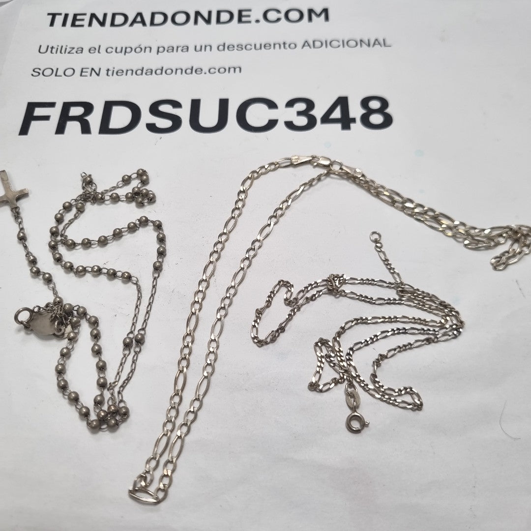 CADENA, ROSARIO PLATA 15.1 GRMS (SEMINUEVO)