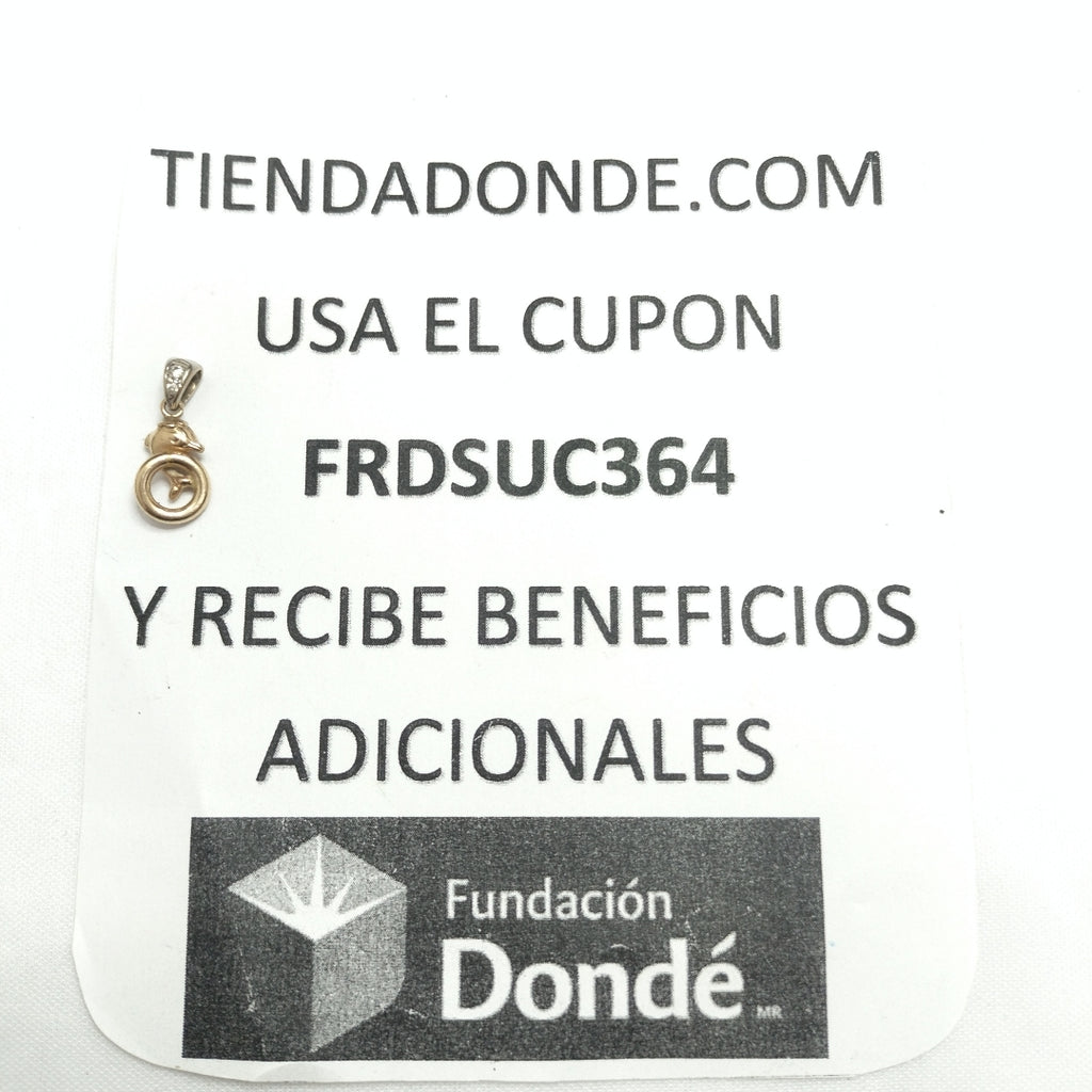 DIJE ORO COMBINADO 14 K 1,30 GRMS (SEMINUEVO)