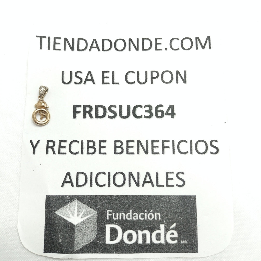 DIJE ORO COMBINADO 14 K 1,30 GRMS (SEMINUEVO)