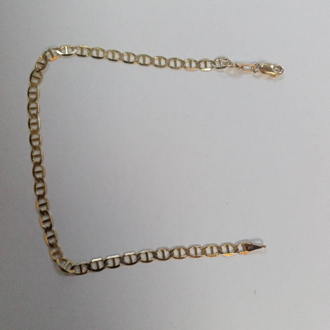 PULSERAS TEJIDO MARINERA ORO 14K 21 CM 3.4 GR (NUEVO)