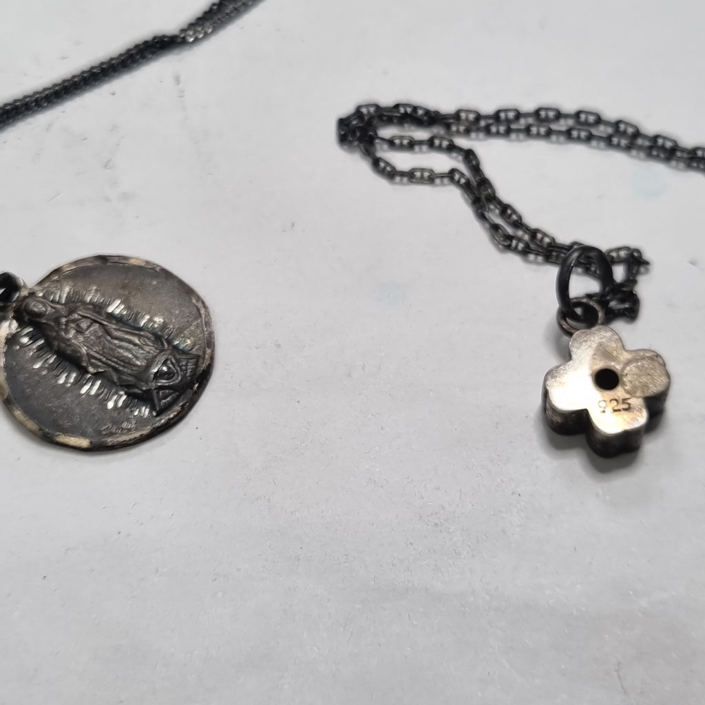 CADENA, DIJE, MEDALLA RELIGIOSA PLATA 7.2 GRMS (SEMINUEVO)