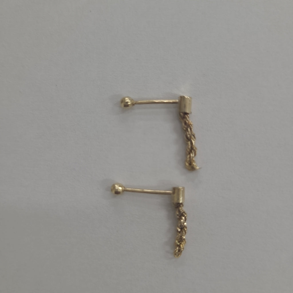 ARETES PAR ORO 8 K 0.5 GRMS (SEMINUEVO)
