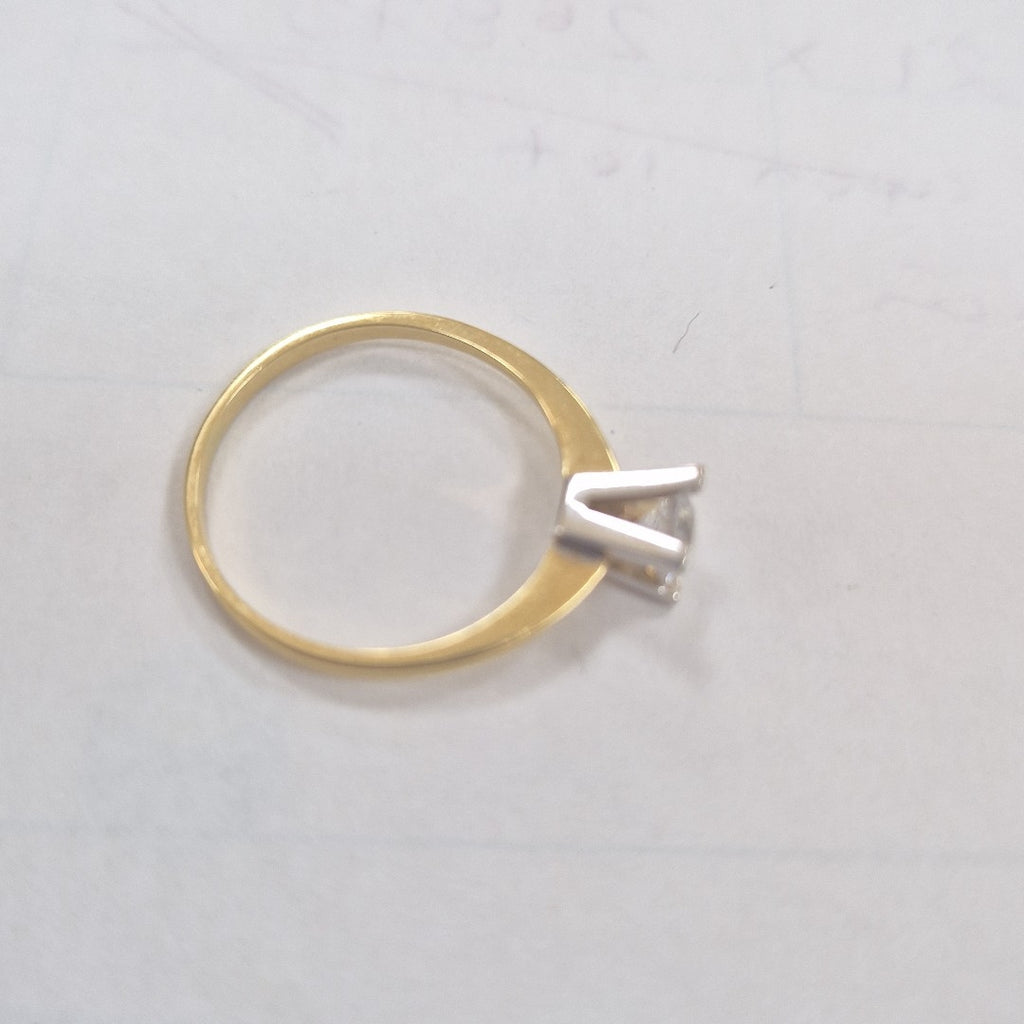 ANILLITO,SOLITARIO ORO 14 K 1,90 GRMS (SEMINUEVO)