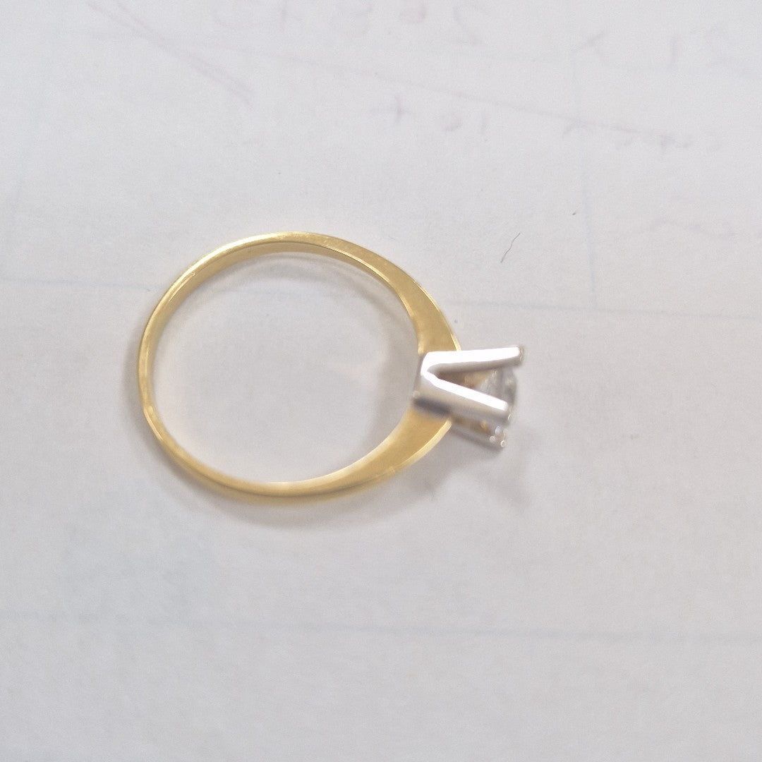 ANILLITO,SOLITARIO ORO 14 K 1,90 GRMS (SEMINUEVO)