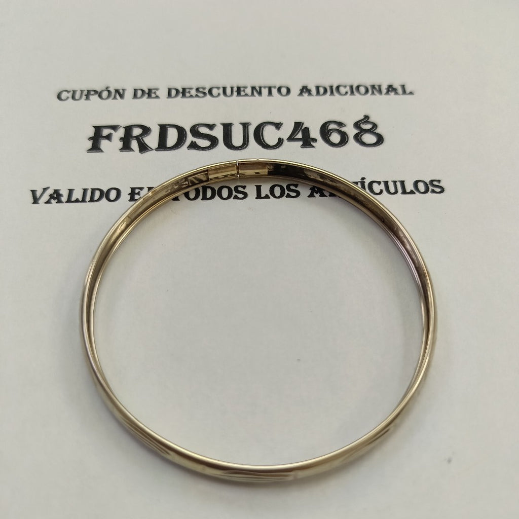 PULSERA RIGIDA ORO BLANCO 10 K 4.7 GRMS (SEMINUEVO)