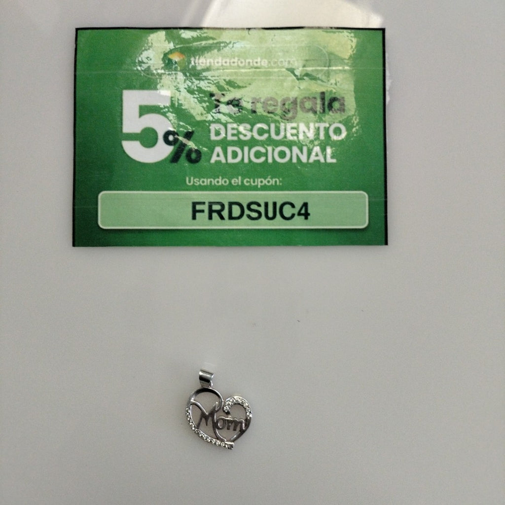 DIJE CORAZON C/CIRCONIAS PLATA .925 3.1 GR (NUEVO)