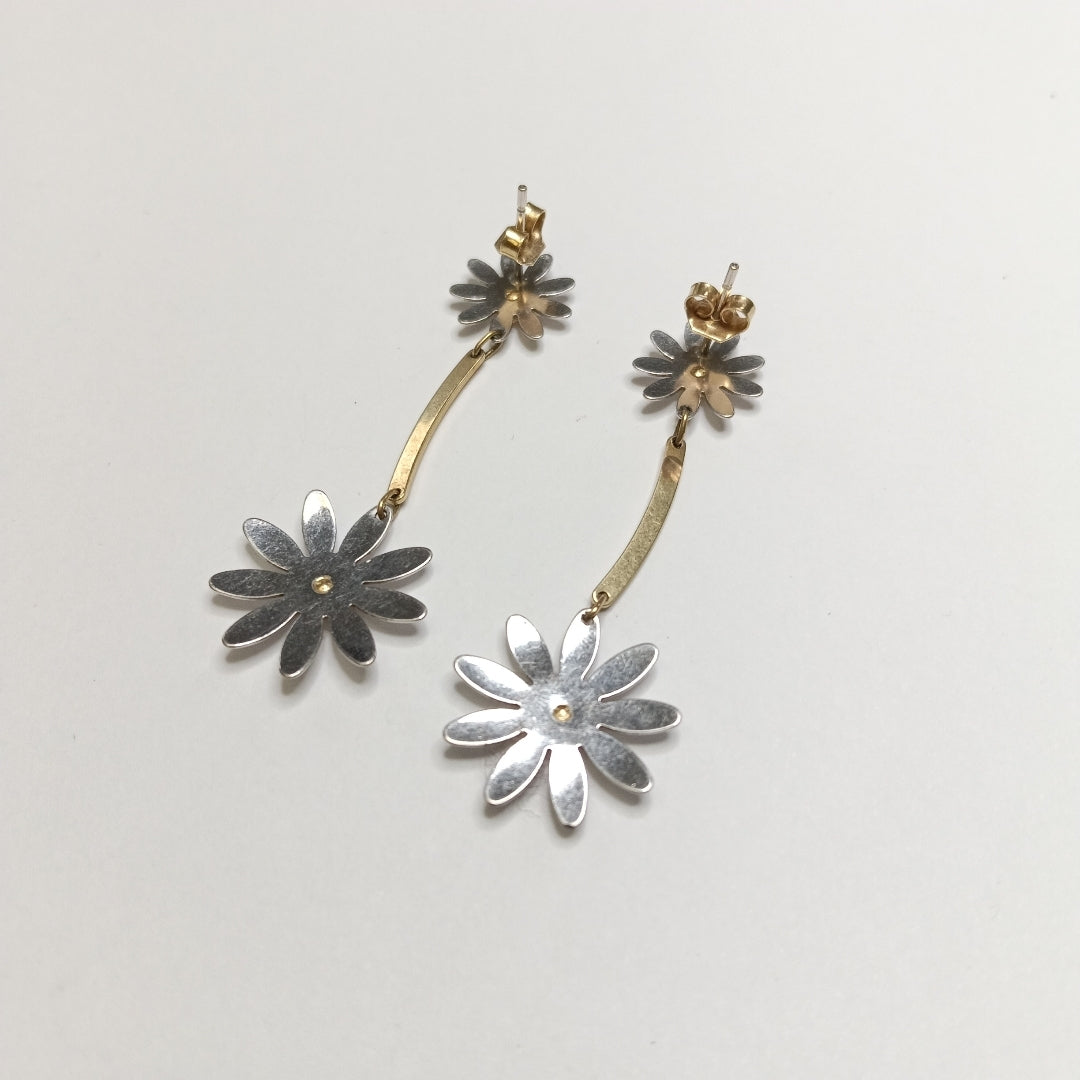 BROQUELES PAR ORO,ORO BLANCO 14 K 4,10 GRMS (SEMINUEVO)