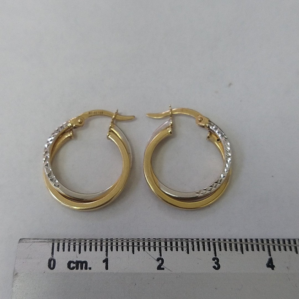 ARRACADAS PAR ORO 14 K 2.3 GRMS (SEMINUEVO)
