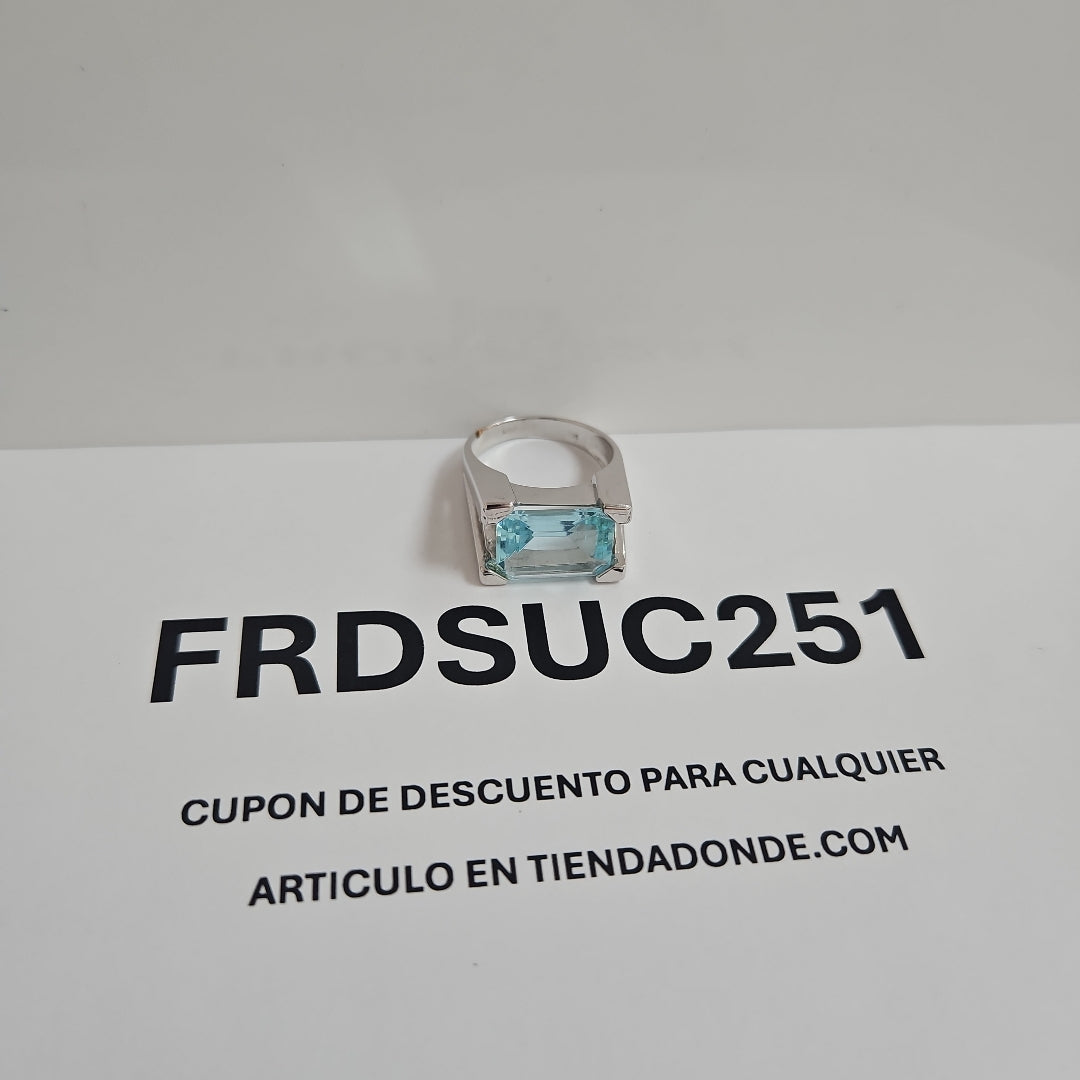 ANILLO ORO BLANCO 14 K 7,80 GRMS (SEMINUEVO)